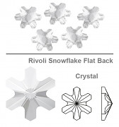 Flat Back Rivoli Snowflake - Crystal F - 5mm