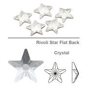 Flat Back Rivoli Star - Crystal F - 5mm