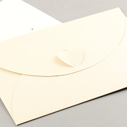 Kartička v obálce - 13x8cm - bílá káva