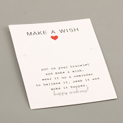 Kartička náramek 7x9cm - Make a Wish
