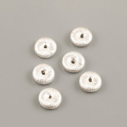 Korálek DONUT škrábaný 5mm - Ag925