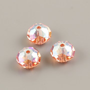 Briolette korálek 5040 Swarovski Elements - Rose Peach Shimmer 2x - 8mm