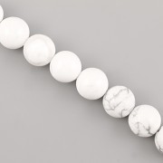 Korálky z minerálů - Howlite bílý - 3mm