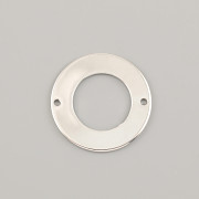 Přívěsek KROUŽEK dvoudírkový 22mm - rhodium