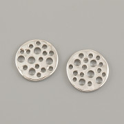 Přívěsek KULATÝ EMENTÁL 16mm - rhodium