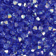 Swarovski Elements korálky XILION 5328 – Sluníčka – Sapphire AB – 4mm