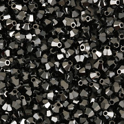 Swarovski Elements korálky XILION 5328 – Sluníčka – Jet Hematite 2x – 3mm