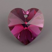 Swarovski Elements přívěsky 6228 – Srdce – Fuchsia – 18x17,5mm