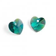Swarovski Elements přívěsky 6202 – Srdce – Emerald – 18mm