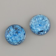 BUBA kamínky - MUGLE KULATÁ modrá se stříbrem - 12mm