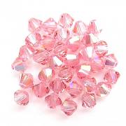 Swarovski Elements korálky XILION 5328 – Sluníčka – Light Rose AB – 6mm