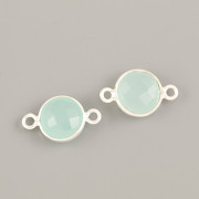 Avanturín 9x15mm v rámečku s dvěma očky - Ag925