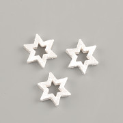 Korálek HVĚZDIČKA DĚRAVÁ 10mm - Ag925