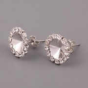 Puzety - ZDOBENÉ pro Rivoli Swarovski 8mm - rhodiováno