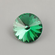 Swarovski Elements Rivoli 1122 – Clover Green Foiled – 14mm