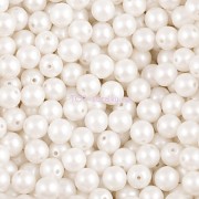 Nano perličky 10mm - barva bílá - matované