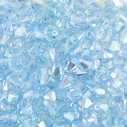 Swarovski Elements korálky XILION 5328 – Sluníčka – Aquamarine Shimmer - 6mm