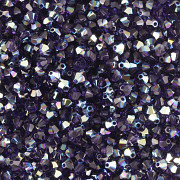 Swarovski Elements korálky XILION 5328 – Sluníčka – Purple Velvet AB - 4mm