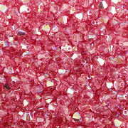 Swarovski Elements korálky XILION 5328 – Sluníčka – Rose AB – 4mm