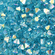 Swarovski Elements korálky XILION 5328 – Sluníčka – Blue Zirkon AB – 6mm