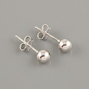 Puzety kuličky 6mm - Ag925 rhodium