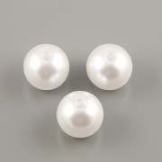 Korálky PLASTOVÉ PERLY 12mm - bílé