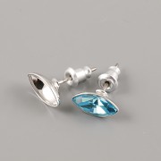 Puzety pro Navette Swarovski 15mm - rhodium