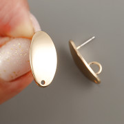 Puzety OVÁLNÉ 21x11mm - pozlaceno