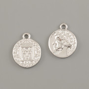 Přívěsek ANTICKÁ MINCE 12mm - rhodium