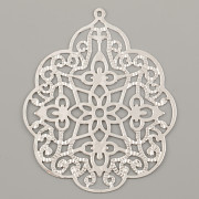 Filigrán s očkem 65mm - rhodium