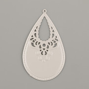 Filigrán SLZA 45x26mm - mat rhodium