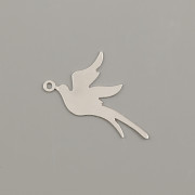 Přívěsek PTÁK 23x13mm - rhodium