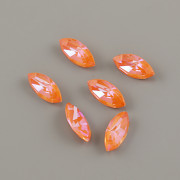 Swarovski NAVETTE 4228 – Orange Glow Delite Foiled - 10mm