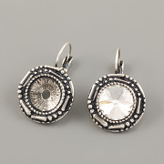 Náušnice MESSAGE pro Rivoli Swarovski 12mm - starostříbro