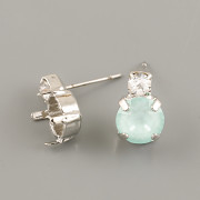 Puzety PĚKNÉ pro 1088 Šatony Swarovski 8mm s KRAPNAMI - rhodium