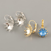 Náušnice CHŇAPNUTÁ Rivoli Swarovski 12mm - rhodium