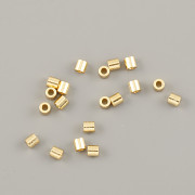 Korálek TRUBIČKA 2x2mm - ocel pozlacená