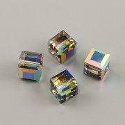 Korálky Swarovski Elements – kostička 5601 – Vitrail Medium - 6mm