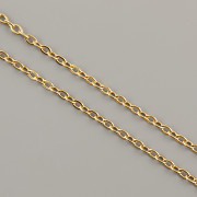 Řetízek OVÁLNÁ PLOCHÁ OČKA 3x2mm - METRÁŽ - pozlaceno
