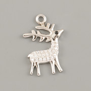 Přívěsek SOBÍK s kamínky 18x10mm - Ag925 rhodium
