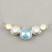 Náhrdelník PARÁDNÍ pro kamínky Swarovski - rhodium