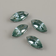 Swarovski NAVETTE 4228 – Pine Green Ignite Foiled - 10mm