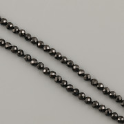 Korálky z minerálů - Spinel černý broušený - 3mm