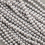 Voskové perle návlek 150ks - stříbrné - 3mm