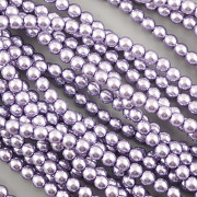 Voskové perle návlek 150ks - levandulové - 3mm