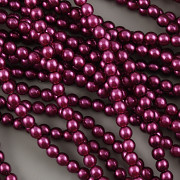 Voskové perle návlek 150ks - růžovofialové - 3mm