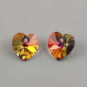Swarovski Elements přívěsky 6228 – Srdce – Volcano – 10mm