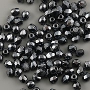 Korálek broušený 3mm - Hematit - 120ks