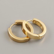Náušnicové KRUHY 20x4mm - ocel zlacená