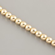 Korálky z minerálů - HEMATIT JASNĚ ZLATÝ - 4mm